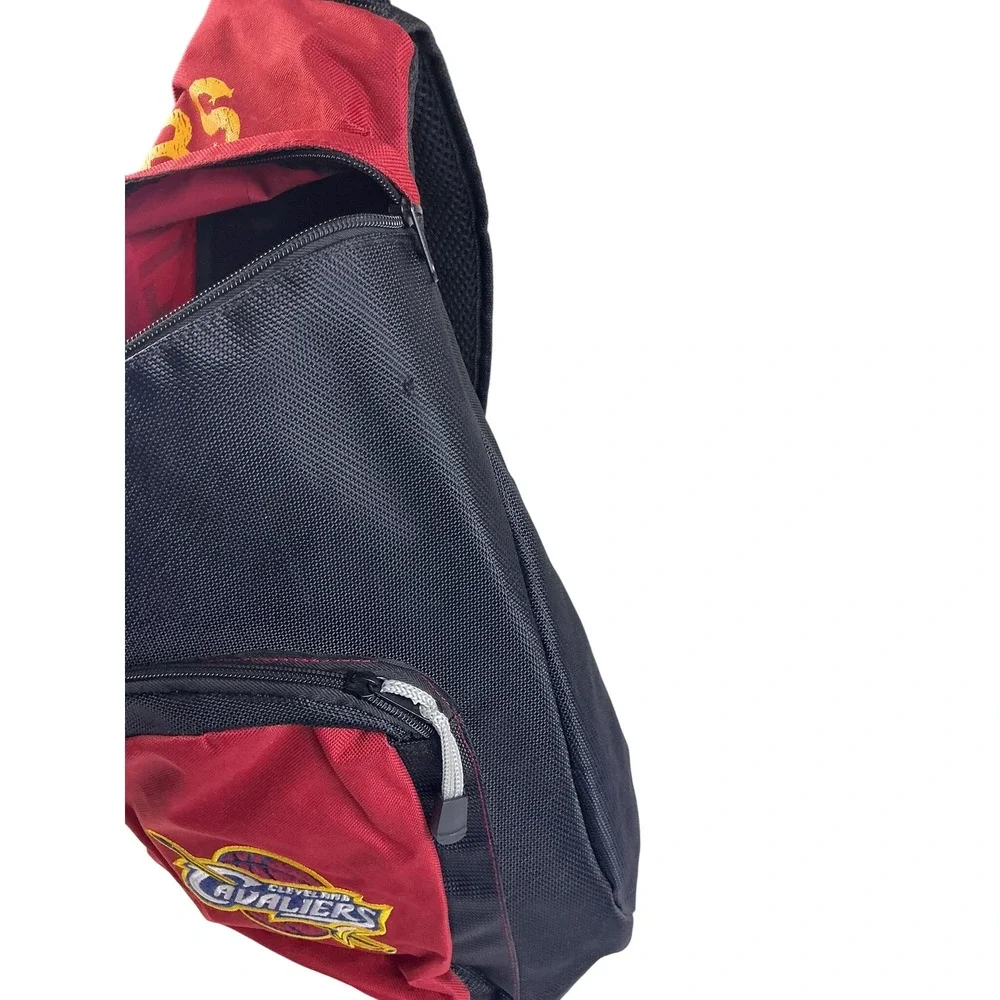 Cleveland Cavaliers Sling Backpack Red Black‎ Team Logo One Adjustable Strap